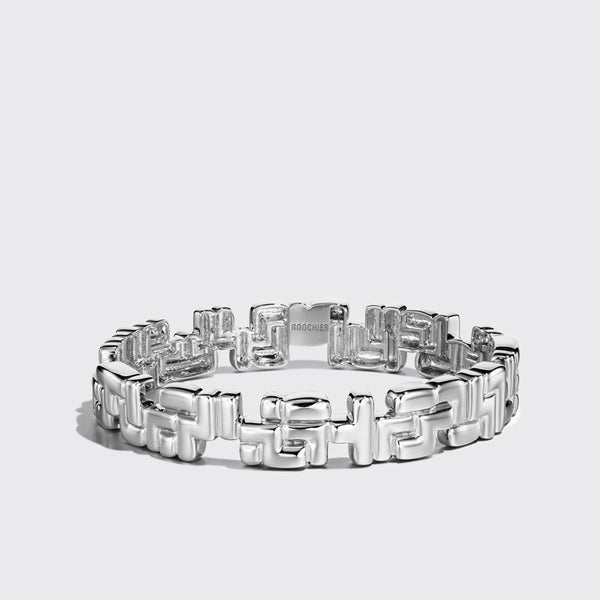 WHITE GOLD ARCADE TRIPLE ETERNITY BANGLE