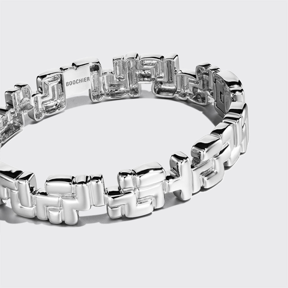 WHITE GOLD ARCADE TRIPLE ETERNITY BANGLE