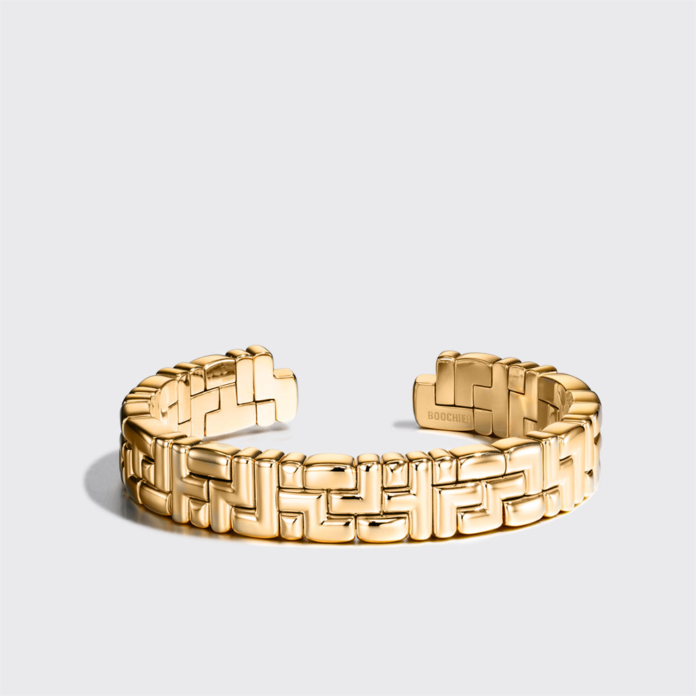 YELLOW GOLD ARCADE BANGLE