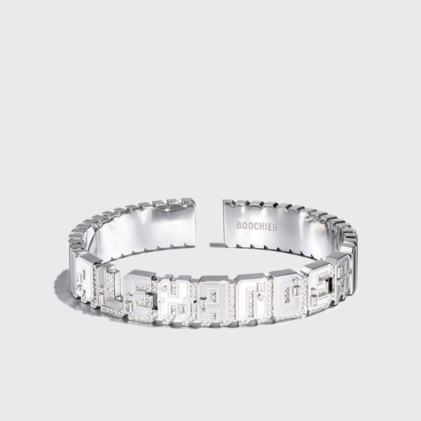 WHITE GOLD DIAMOND NOSTALGIA BANGLE