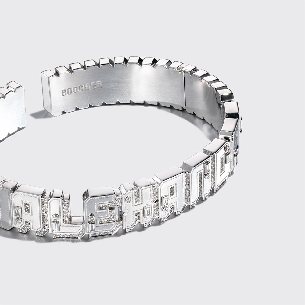 WHITE GOLD DIAMOND NOSTALGIA BANGLE