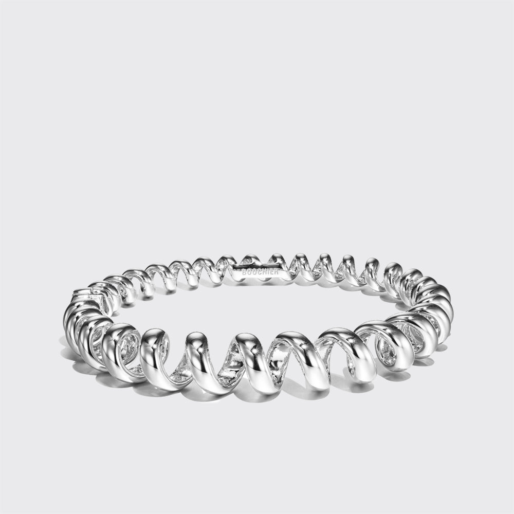 JUMBO WHITE GOLD SLINKEE BANGLE