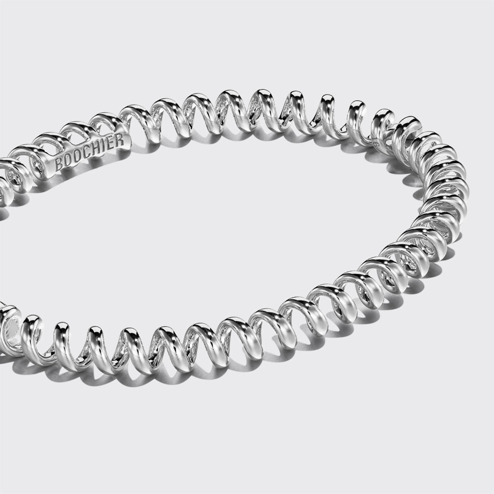 MINI WHITE GOLD SLINKEE BANGLE