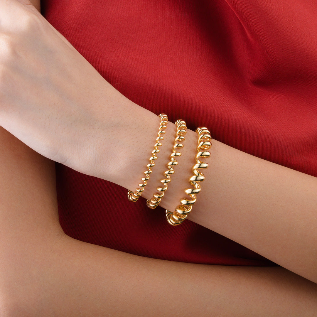 MINI YELLOW GOLD SLINKEE BANGLE – Boochier