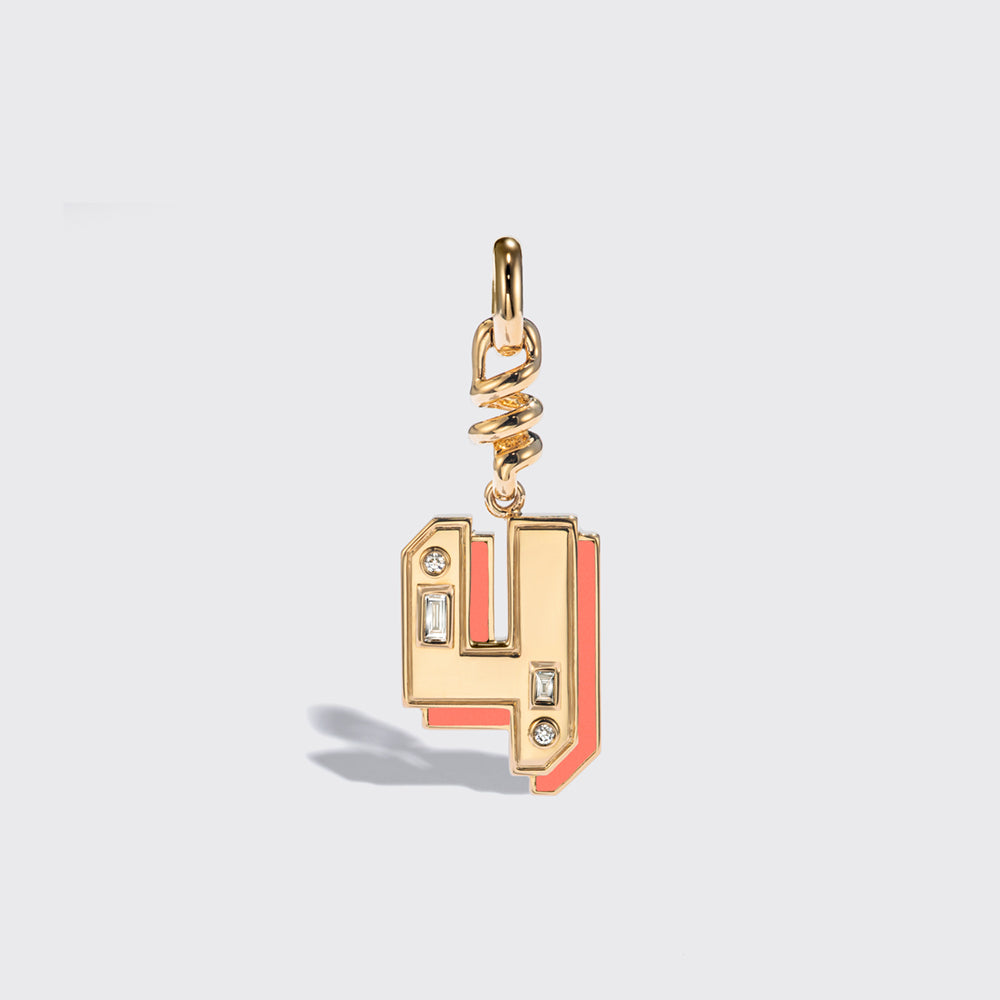 CORAL NOSTALGIA NUMBER CHARM
