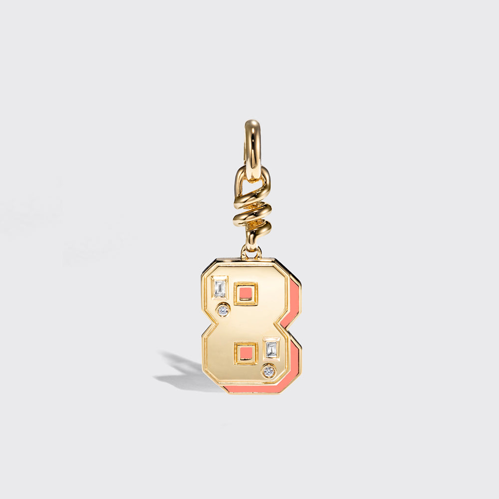 CORAL NOSTALGIA NUMBER CHARM