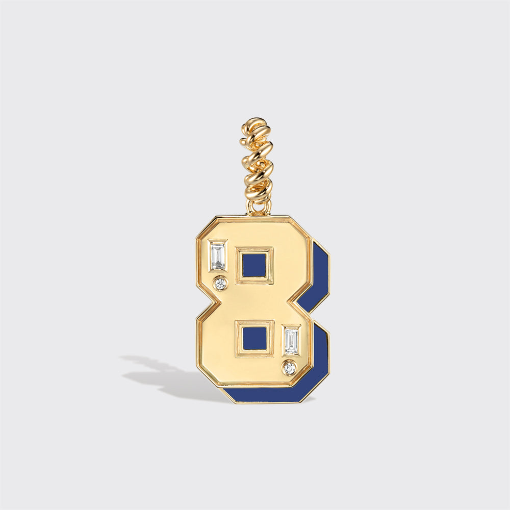 JUMBO LAPIS NOSTALGIA NUMBER PENDANT