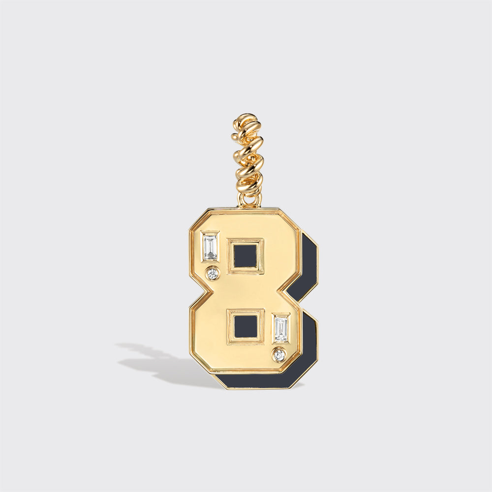 JUMBO ONYX NOSTALGIA NUMBER PENDANT