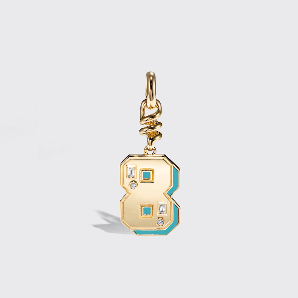 TURQUOISE NOSTALGIA NUMBER CHARM