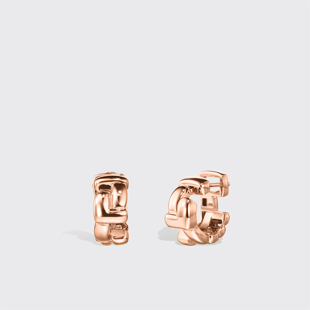 ROSE GOLD ARCADE DOUBLE ETERNITY LOCK EARRING HUGGIES