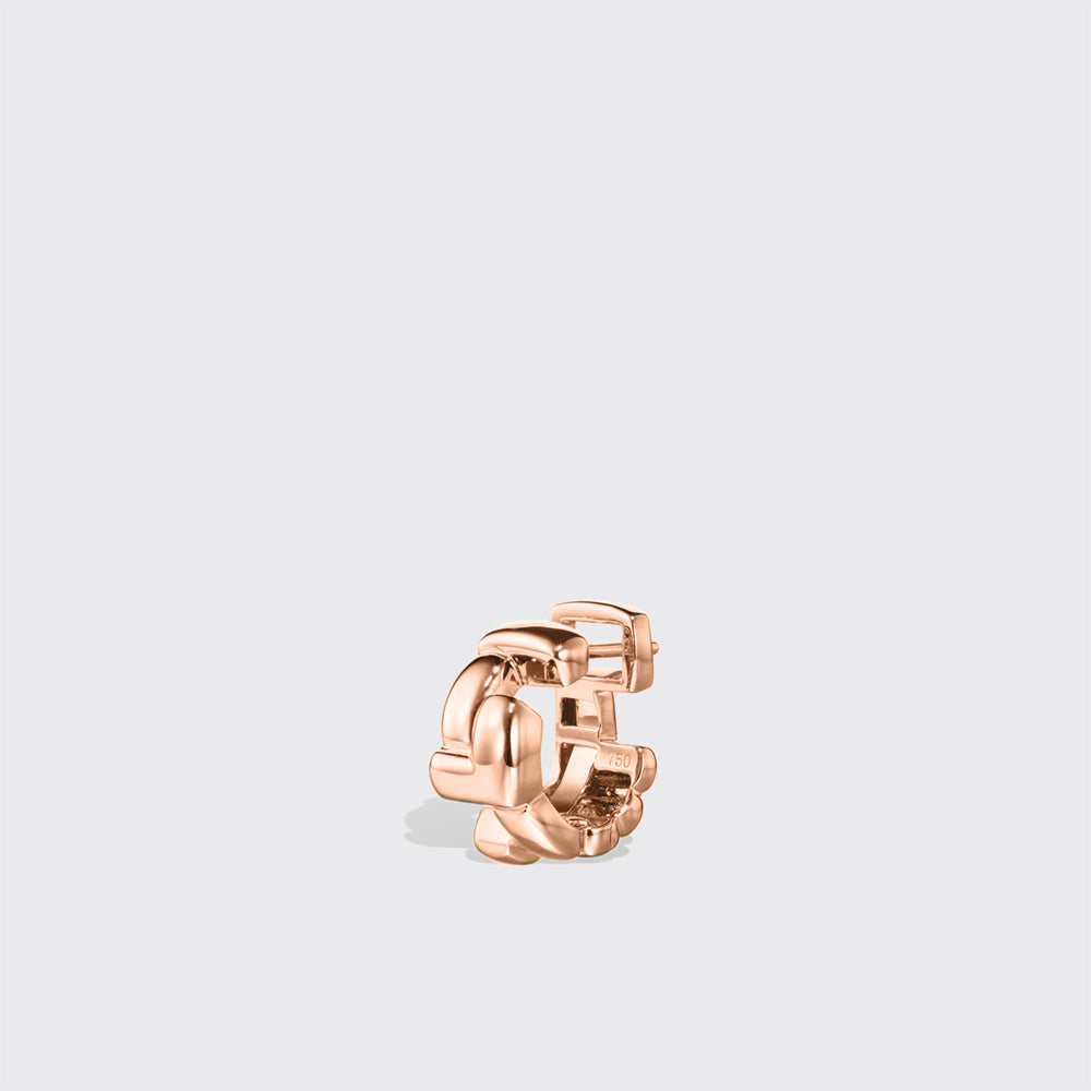 ROSE GOLD ARCADE DOUBLE ETERNITY LOCK EARRING HUGGIES