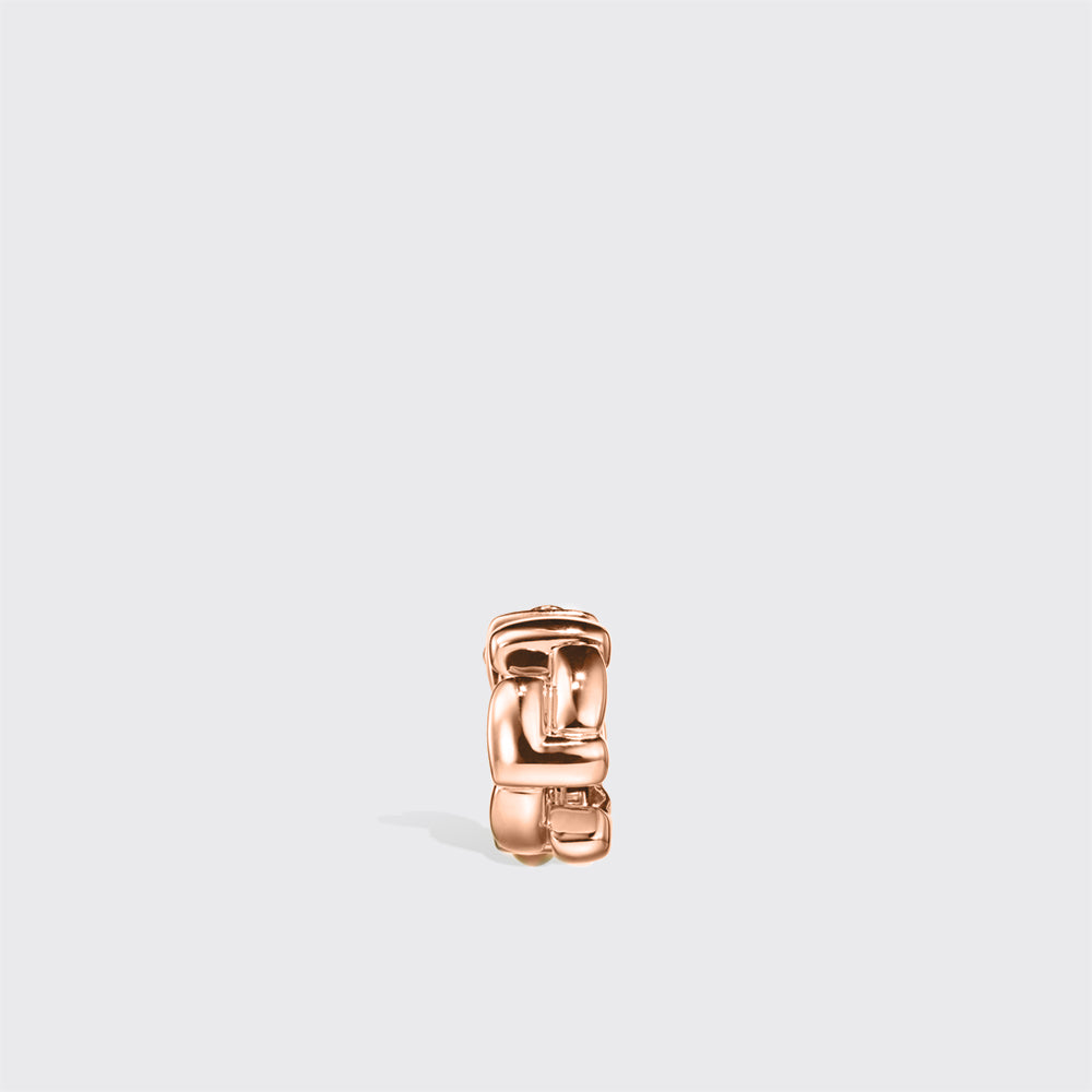 ROSE GOLD ARCADE DOUBLE ETERNITY LOCK EARRING HUGGIES