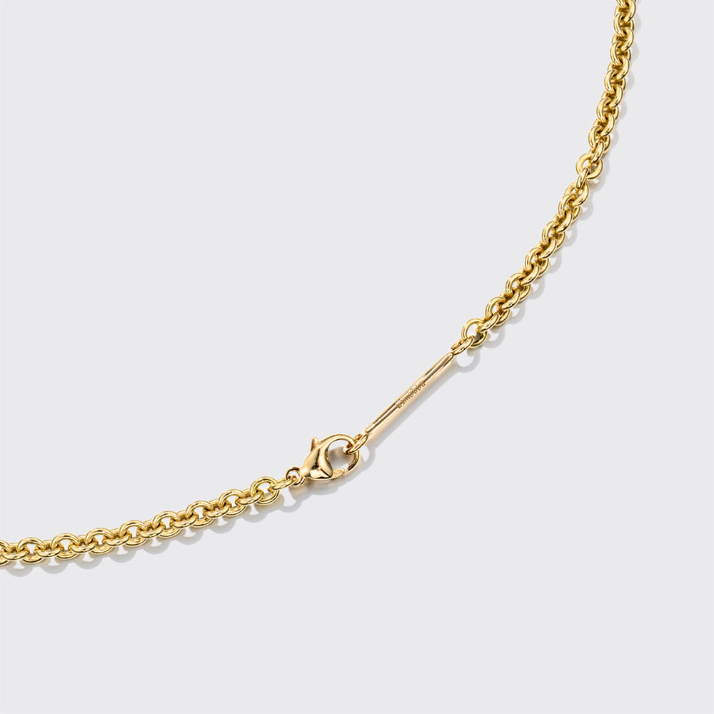 LARGE YELLOW GOLD BANGERS NECKLACE