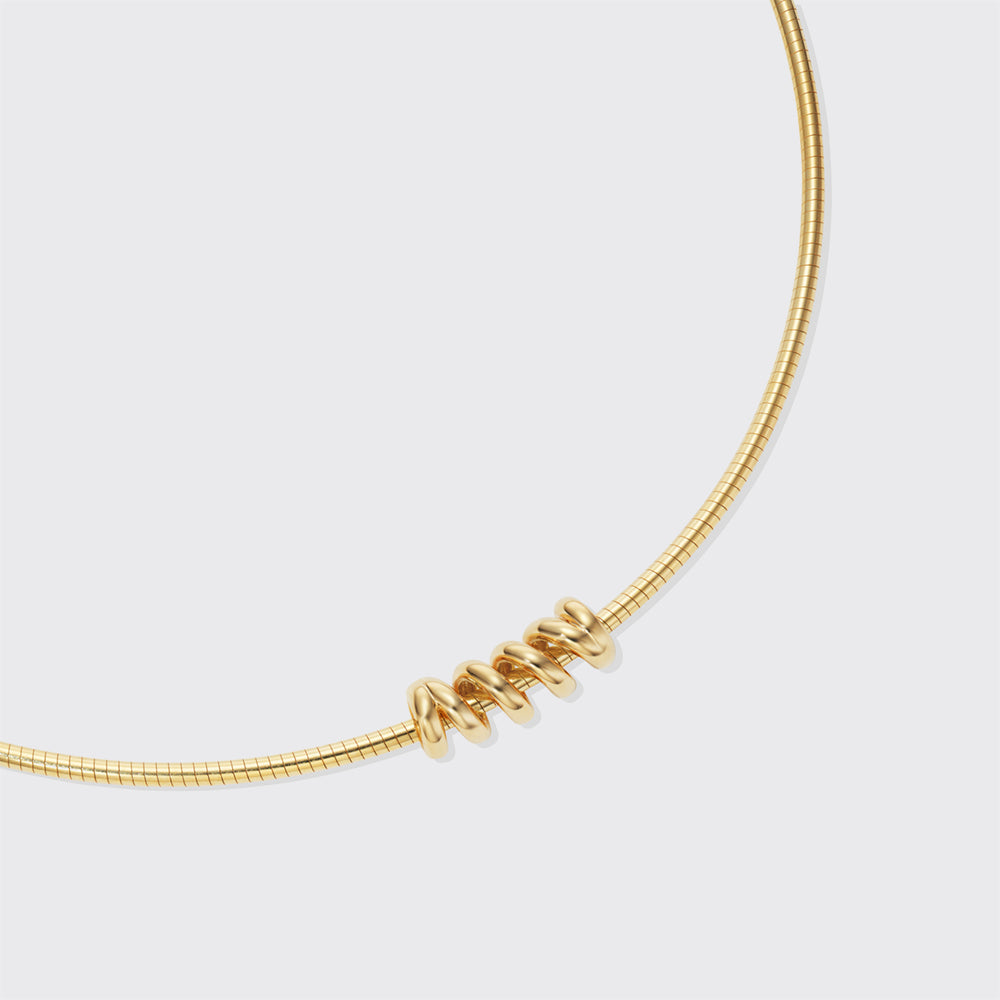 NOSTALGIA CHAIN WITH MEDIUM YELLOW GOLD SLINKEE BUMPER – Boochier