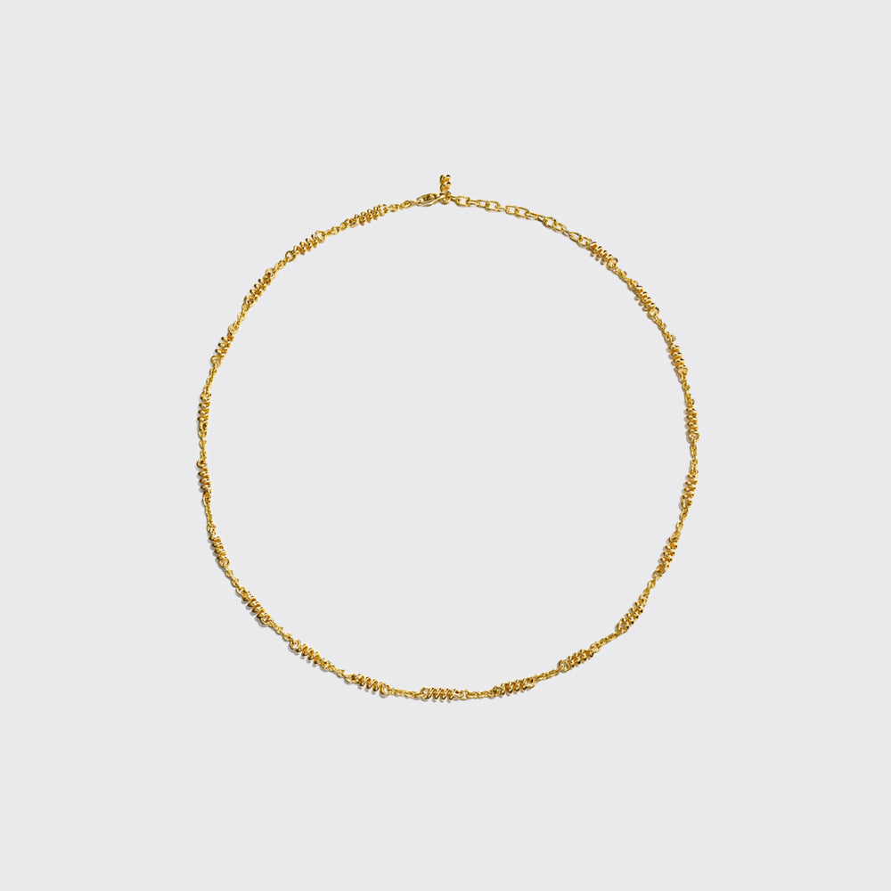 MINI YELLOW GOLD SLINKEE NECKLACE