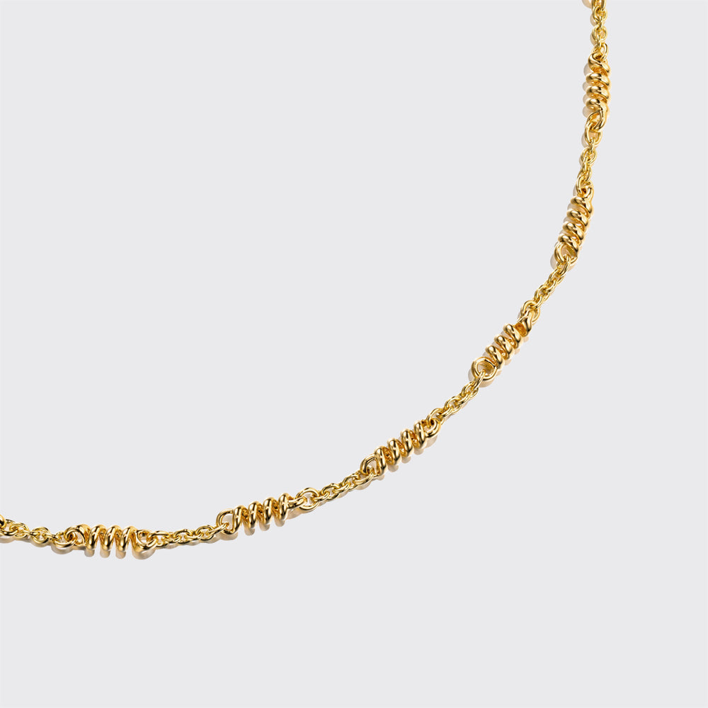 MINI YELLOW GOLD SLINKEE NECKLACE