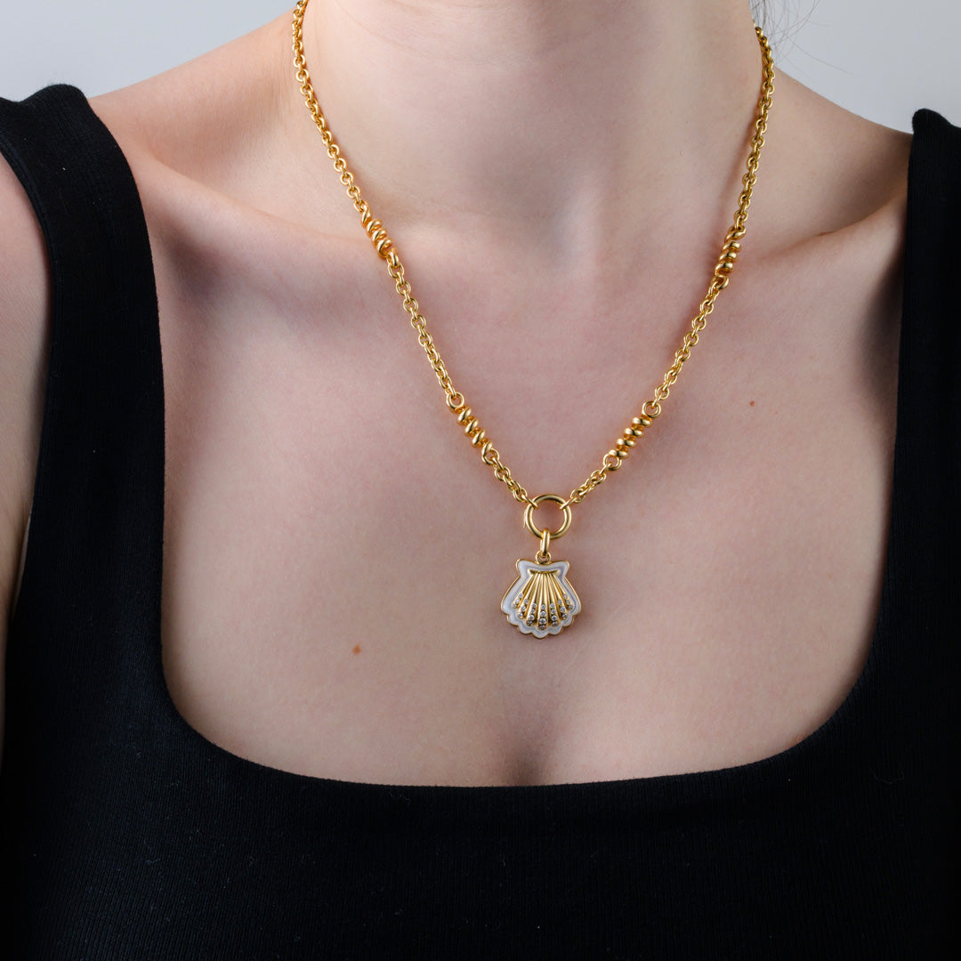 YELLOW GOLD SLINKEE CLIP NECKLACE – Boochier