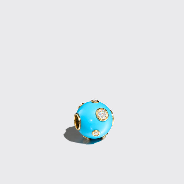 TURQUOISE DIAMOND BANGERS CHARM