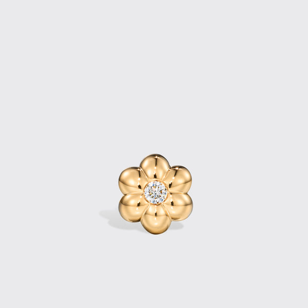 YELLOW GOLD DIAMOND FLOWER BANGERS CHARM