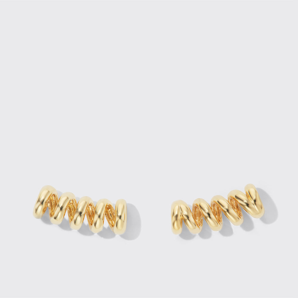 PAIR OF YELLOW GOLD SLINKEE BUMPERS