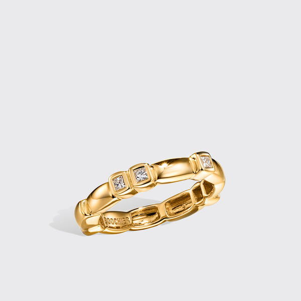 YELLOW GOLD DIAMOND ARCADE ETERNITY RING