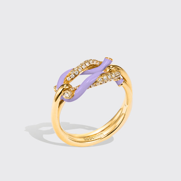 LILAC FRUIT HOOPS BUCKLE RING