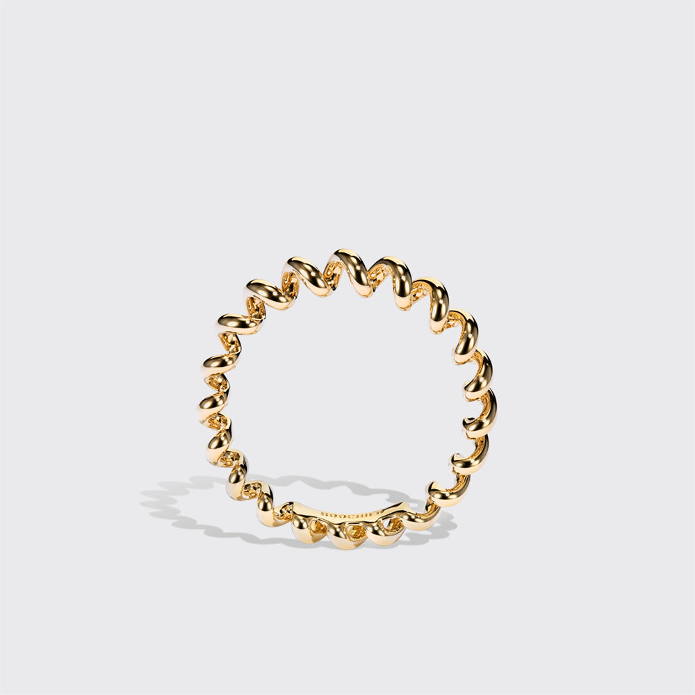 SMALL YELLOW GOLD SLINKEE RING