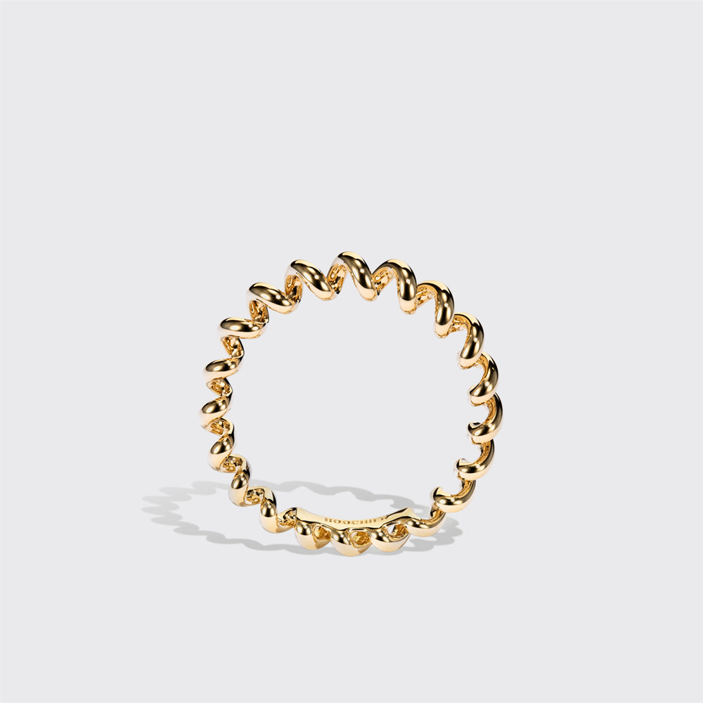 MINI YELLOW GOLD SLINKEE RING – Boochier
